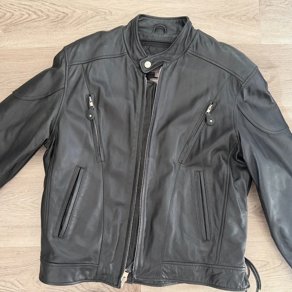 Wilsons Leather Men's Black Moto Jacket